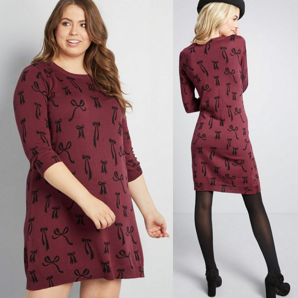 Modcloth Knit the Mark Sweater Dress NEW - Picture 2 of 8